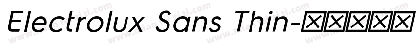 Electrolux Sans Thin字体转换